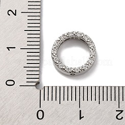 Placcatura in ottone con telaio in perline di zirconia cubica&nbsp;KK-S406-09D-P