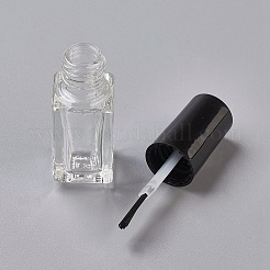 Leere Flasche aus transparentem Glasnagellack&nbsp;LS-MRMJ-WH0026-02B