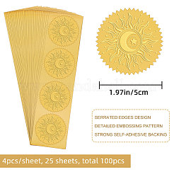 Pegatinas autoadhesivas de plástico con relieve dorado&nbsp;DIY-WH0211-147