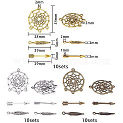 Pendants d'alliage de style tibétain&nbsp;TIBEP-PH0004-84