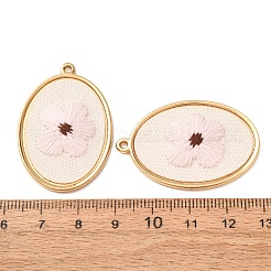 Pendentifs en acier inoxydable 304 et tissu brodé&nbsp;FB-CBAFBAF-06G