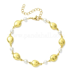Ocean 304 Edelstahl geometrische Gliederketten-Fußkettchen für Damen&nbsp;AJEW-AN00823-03