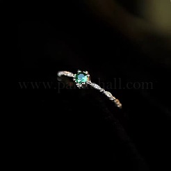 Anillos de dedo de circonita cúbica con micro pavé de latón para mujer&nbsp;WG18B96-02