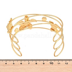 Armreifen aus Edelstahl 304 und Kunststoff mit Perlen&nbsp;BJEW-H641-05G