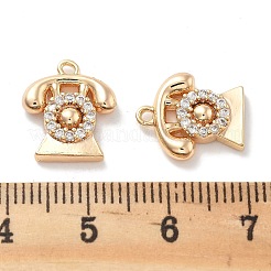 Placage de rack pendentifs en zircone cubique clair en laiton&nbsp;KK-M102-14G-A