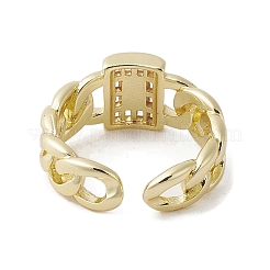 Messing mit verstellbaren Ringen aus Zirkonia&nbsp;RJEW-K257-61G