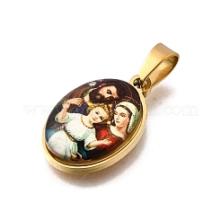 Religion Thema 304 Edelstahl Pflaster Epoxy Anhänger&nbsp;STAS-K256-29G-03