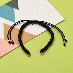 Fabricación de pulsera de nailon trenzado ajustable&nbsp;AJEW-JB00762-04