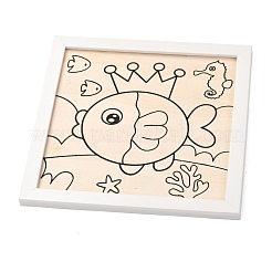 Ensembles d'art de peinture de pulpe de modèle de poisson de bricolage&nbsp;DIY-G033-01A