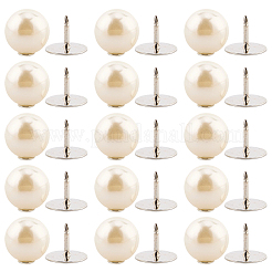 20 pieza de botones de plástico ABS sin costuras con forma de perla&nbsp;BUTT-CY0001-22B