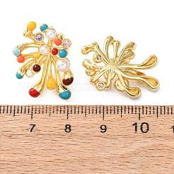Feuerwerk Messing Micro Pave Zirkonia Ohrstecker&nbsp;EJEW-C174-03G