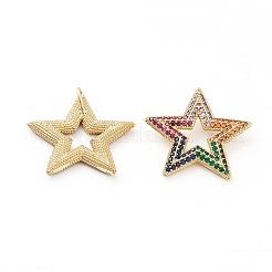 Pendentifs avec zircon cubiques à micro-pavés en laiton&nbsp;LS-ZIRC-L093-42G