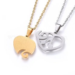 Colliers à pendentifs fendus en acier inoxydable 304&nbsp;STAS-O108-14GP