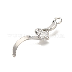 Pendentifs avec zircon cubiques à micro-pavés en laiton&nbsp;KK-M301-15P