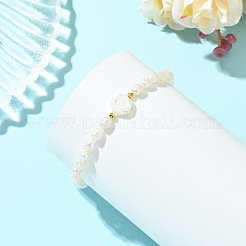Stretch-Armbänder aus natürlichen Süßwasserzuchtperlen für Damen&nbsp;BJEW-JB14125