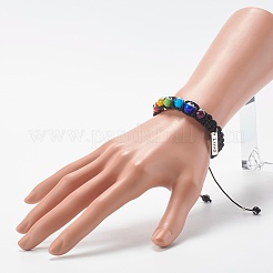 Bracelets de perles de nylon tressés réglables&nbsp;BJEW-JB06603