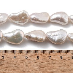 Natürliche Barock Keshi Perlen Stränge&nbsp;PEAR-P064-07A-01A