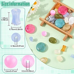 210pcs 8 Arten transparente Acrylperlen&nbsp;OACR-YW0003-22