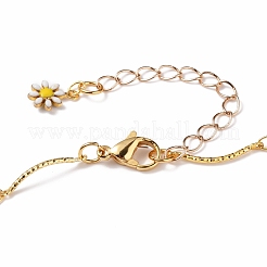 Set di gioielli smaltati in lega di charms margherita&nbsp;SJEW-JS01155