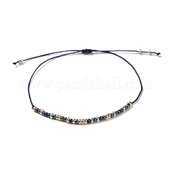 Nylonfaden geflochtene Perlen Armbänder&nbsp;BJEW-JB04349-M