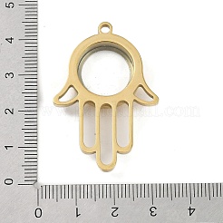 Ionenplattierung (IP) 304 Edelstahl Medaillon Anhänger&nbsp;STAS-S132-11G-01