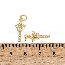 Messing micro pave klare zirkonia anhänger&nbsp;KK-A269-34G