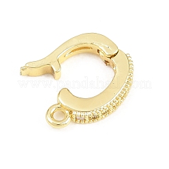Messing Micro Pave klare Zirkonia Falte über Verschlüsse&nbsp;KK-H268-08G