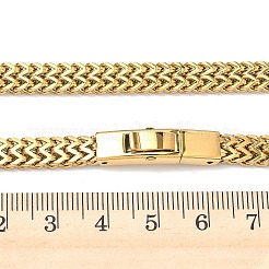 Collares de cadena de trigo de acero inoxidable 304 de 6 mm para mujer&nbsp;NJEW-G193-03G