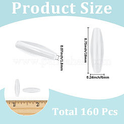 160 Stück transparente Acrylperlen&nbsp;TACR-SC0002-74