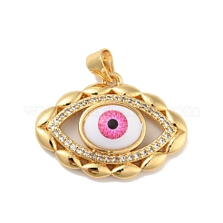 Pendentifs avec zircon cubiques à micro-pavés en laiton&nbsp;KK-B059-44G