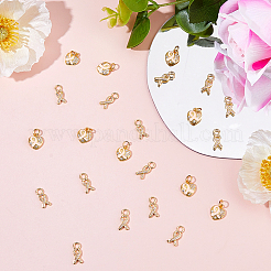 20 pièces 2 styles en laiton micro pavé pendentifs en zircone cubique claire&nbsp;KK-HS0001-92