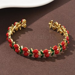 Messing-Emaille-Armbänder&nbsp;BJEW-L703-02A-G