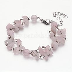 Edelstein-Chip Perlen Armbänder&nbsp;BJEW-JB02539