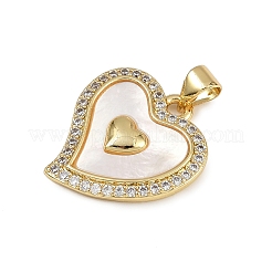 Colgante micropavé cubic zirconia de latón&nbsp;KK-D376-04G