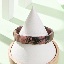 Bracelets extensibles en perles d'hypersthène naturelle pour hommes&nbsp;G-K303-02C