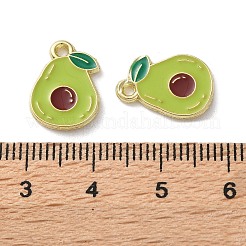 Breloques en alliage émaillé de fruits&nbsp;PALLOY-S058-01LG-26
