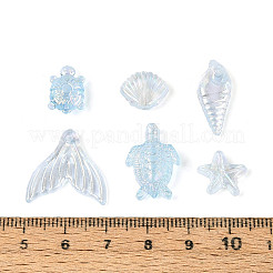 Transparente Acrylperlen mit Ozeanmotiv&nbsp;TACR-T028-69-01A