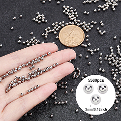 Perline lucidate in acciaio inossidabile&nbsp;STAS-WH0022-09P
