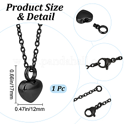Collier de cendres d’urne en acier inoxydable&nbsp;NJEW-CN0001-03B