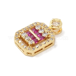 Porte micro ouvrent pendentifs zircone cubique en laiton de placage&nbsp;KK-A224-20G