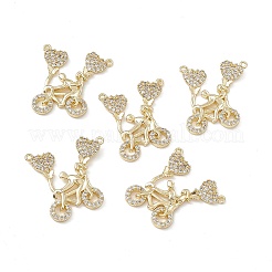 Pendentifs 2 tour en laiton micro pavé de zircons cubiques&nbsp;KK-E068-VB077