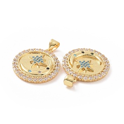 Colgante micropavé cubic zirconia de latón&nbsp;ZIRC-P106-30G