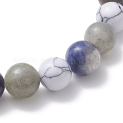 Pulseras para mujer con cuentas de howlita sintética&nbsp;BJEW-JB12829