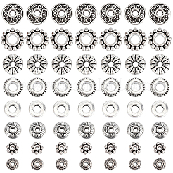400 pieza de cuentas de metal tibetanas de 8 estilos&nbsp;TIBE-PA0001-18