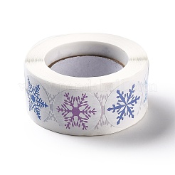 Flache runde rollenaufkleber mit weihnachtsmotiven&nbsp;X-DIY-B045-04A