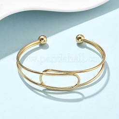 Bracelets manchettes en acier inoxydable 304&nbsp;BJEW-L682-034G