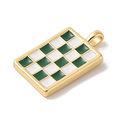 Emaille-Anhänger aus Messing mit Gestellbeschichtung&nbsp;KK-Z047-03G-02-RS