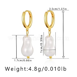 Orecchini a cerchio con perle barocche in ottone a goccia&nbsp;YP9367