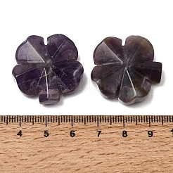 Decorazione a forma di trifoglio intagliato in ametista naturale&nbsp;GG-CBA6D08-D11
