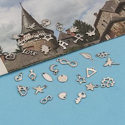 Pendentifs à breloques en acier inoxydable 304 résistant au ternissement&nbsp;STAS-J014-M